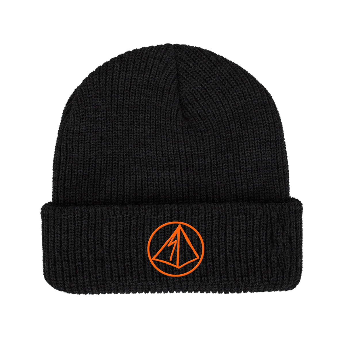 Pyramid Logo Embroidered Beanie (Black)