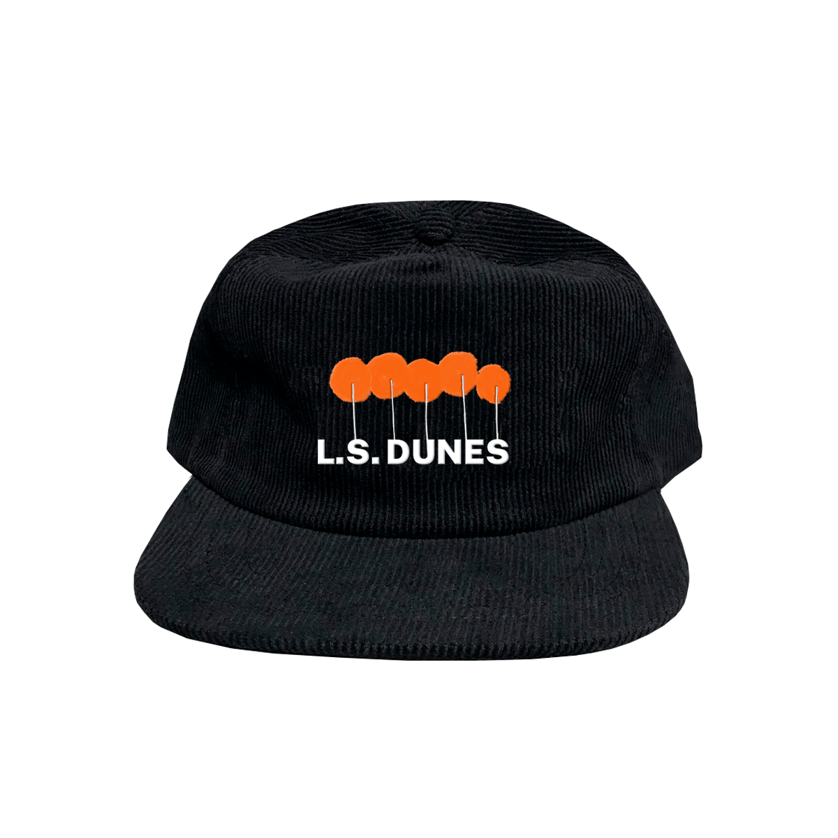 Poppies Corduroy Hat (Black)