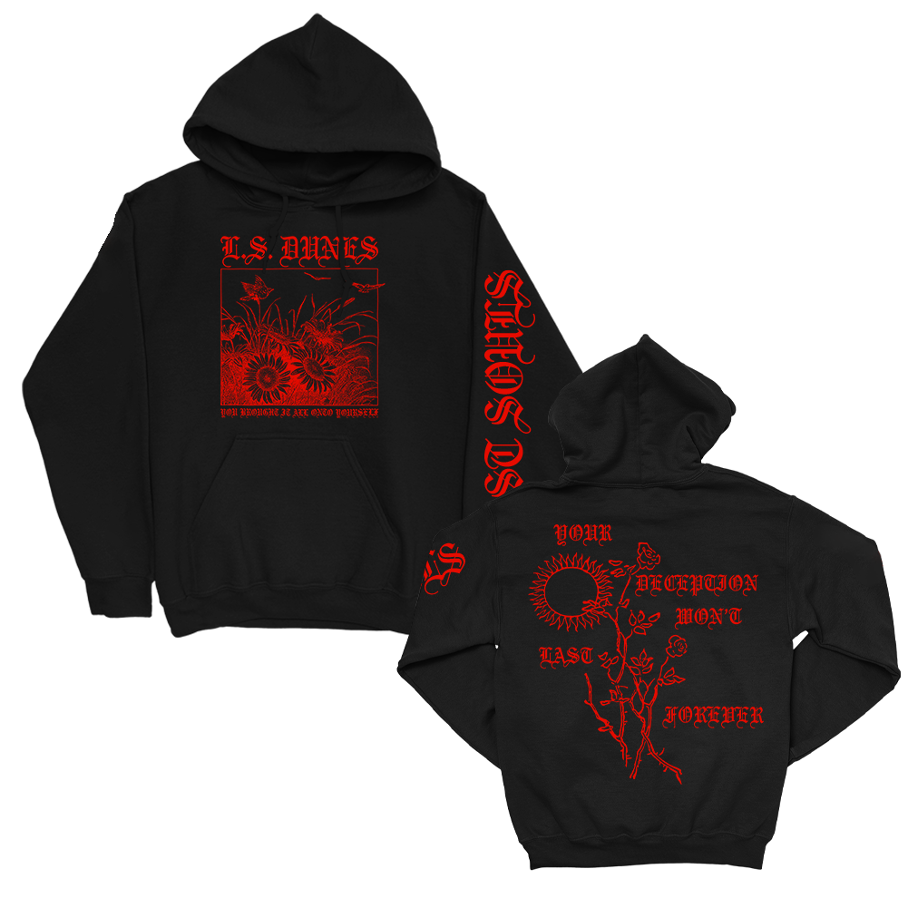 Flowers Pullover Hoodie (Black)