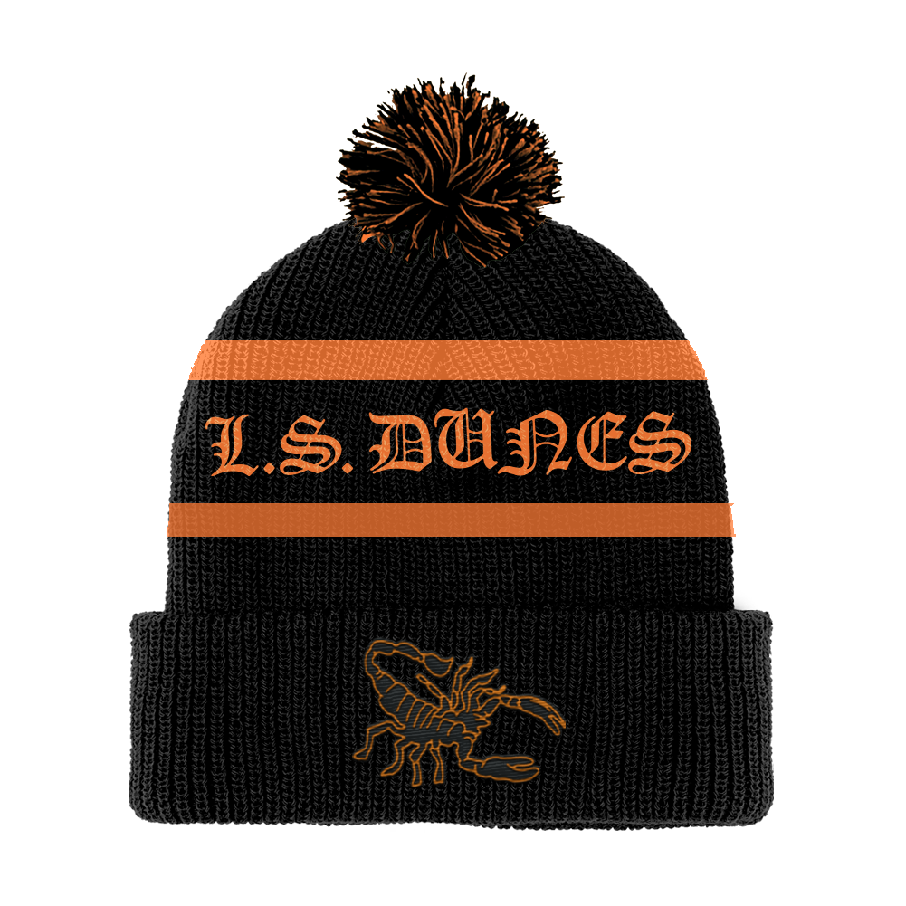 Scorpion Stripe Pom Beanie (Black)