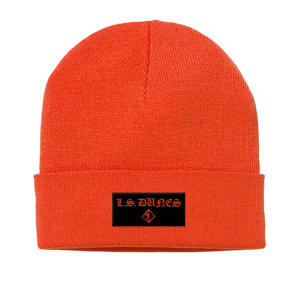 Old English Logo Patch Beanie (Orange)